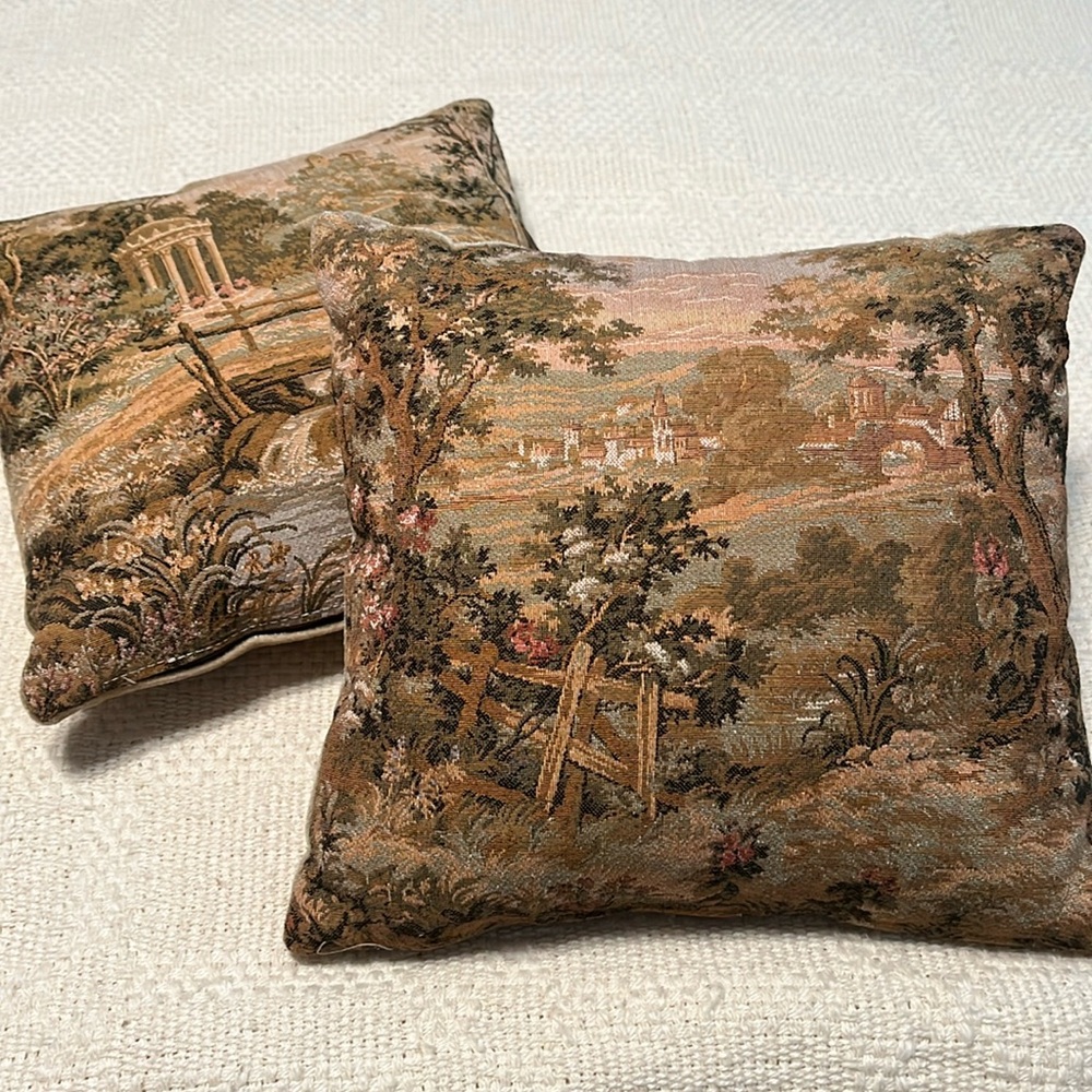 Set of two Small Victorian style Pillows